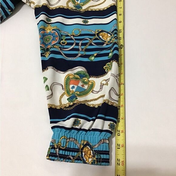 Alfred Dunner Vintage Full Zip Equestrian Print Bomber Style Jacket Size 14 - Picture 8 of 9